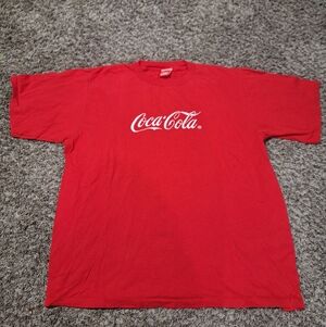 Coca-Cola T-Shirt Men's Big & Tall Red Vintage T-Shirt Size "XXL"